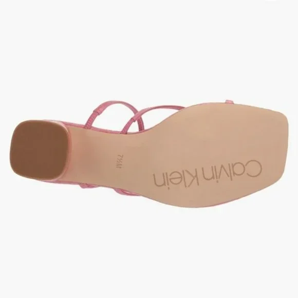 Calvin Klein Becca Strappy Slide Sandals Pink -8.5 - Picture 4 of 10